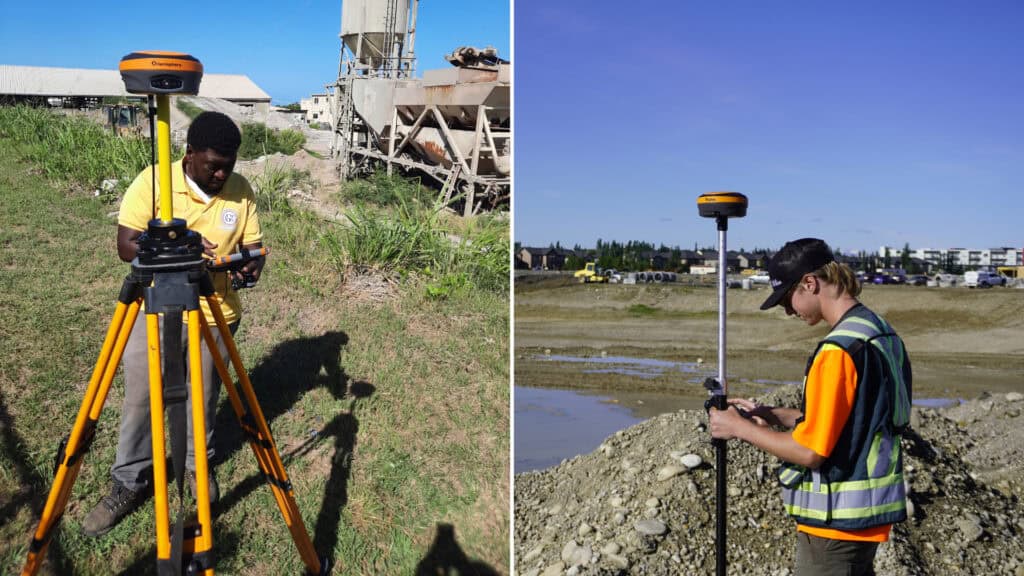 Base and rover setup vs network rover in GNSS surveying
