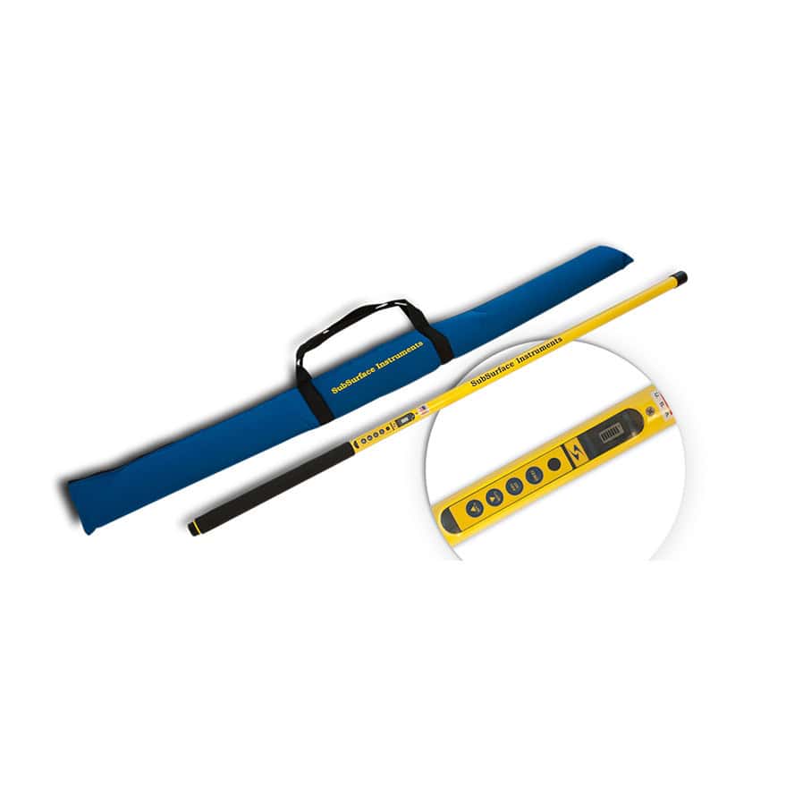 magnetic locator for location iron pins with a soft carry case