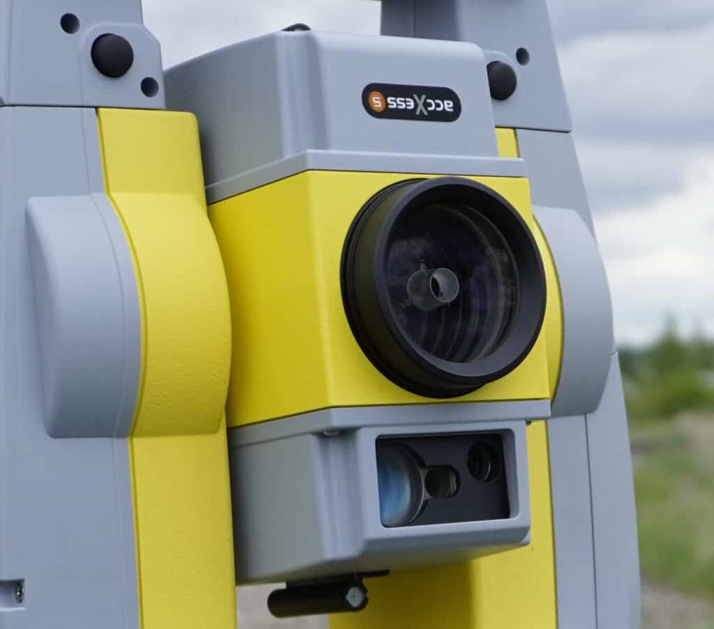 Robotic total station for construction surveying